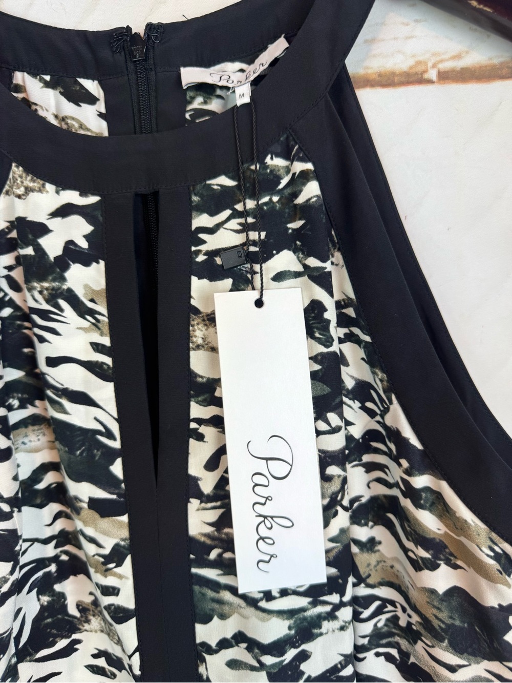 Parker | Tidal Camo Halter Mini Dress, M NWT - Picture 8 of 14